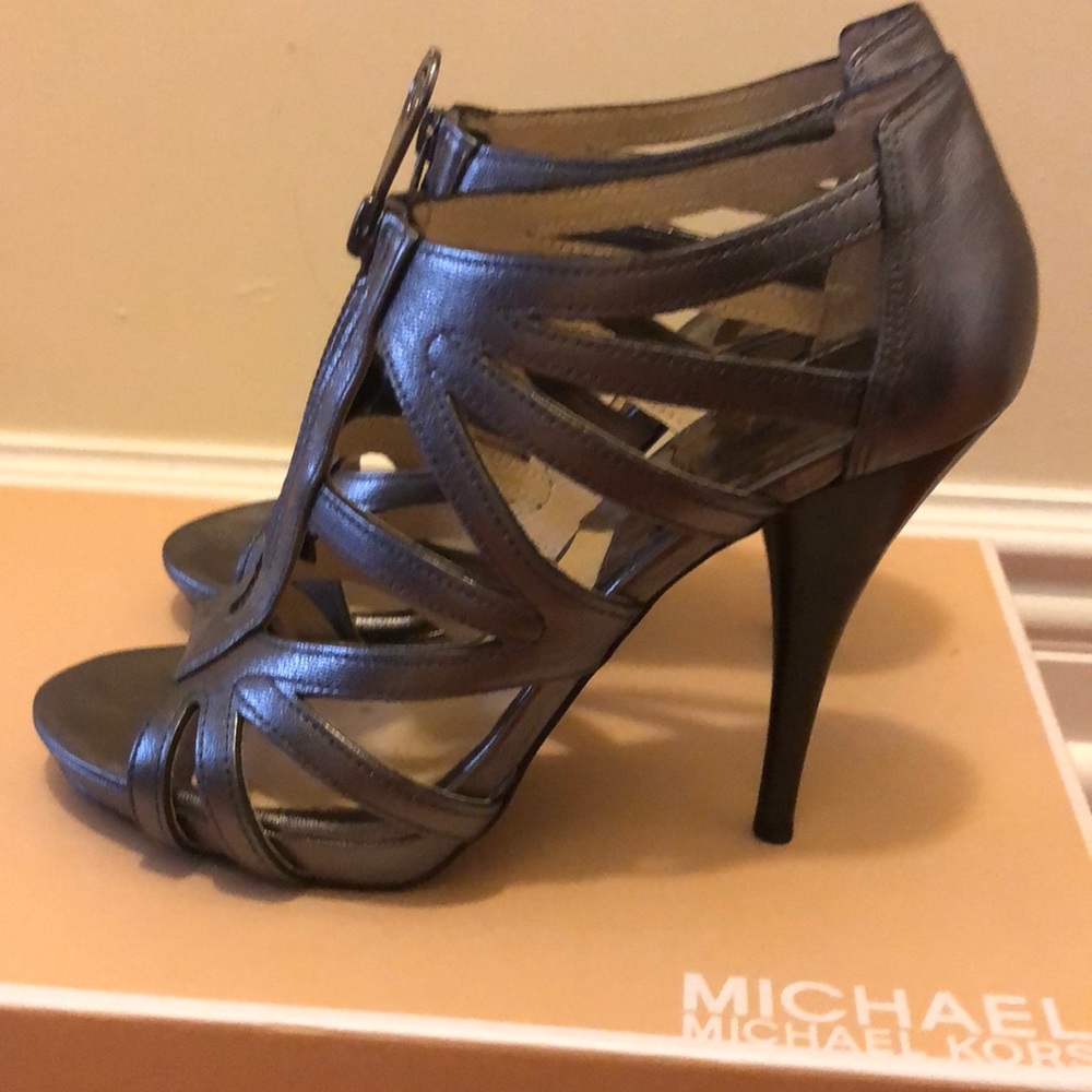 Michael Kors metallic high heel